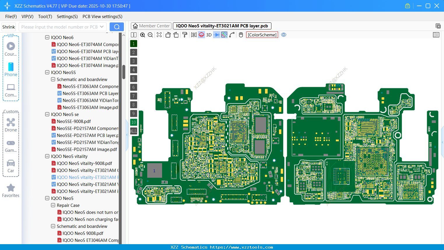 VIVO IQOO Neo5 Vitality-ET3021AM PCB Layer